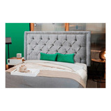 Muebles Cabecera Jack  Capitonada King Size Haspe Gris