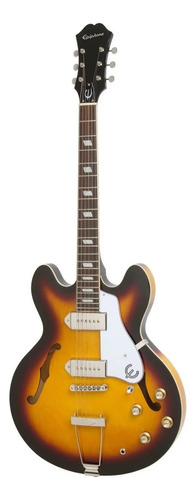 Guitarra Eléctrica EpiPhone Archtop Casino De Arce Vintage Sunburst Brillante Con Diapasón De Granadillo Brasileño