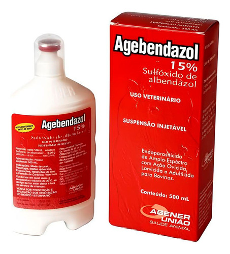 Agebendazol 15% Sulfóxido De Albendazol 500 Ml - Agener