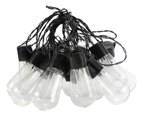 Aruoy 20pcs Guirnalda De Luces Solares Con Focos Vintage