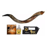 Shofar De Chifre Antilope +  Livro + Brinde - De Israel #s1