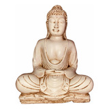 Buda Dhyana Meditando De 21 Cm En Resina Apto Exterior