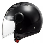 Casco Moto Abierto Ls2 Airflow Negro Mate Talle Xxl Genamax