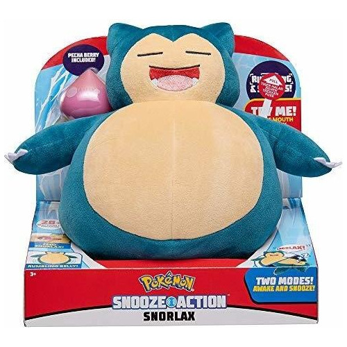 Pokemon Snooze Action Snorlax Plush, 10 Peluches - Cuenta Co