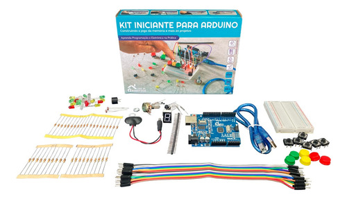 Kit Iniciante Para Arduino Com Tutorial E + De 100 Pcs Nf-e