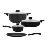 Batería De Cocina Tramontina Lazio 7 Piezas