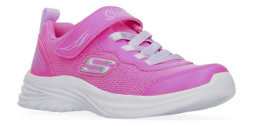 Tenis Casual Skechers Cierre De Velcro Rosa Para Niña 