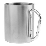 Vaso Portatil De Acero Inoxidable Con Mosqueton Taza Camping