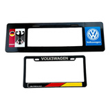 Juego De Porta Placas Tipo Europeo Volkswagen Jetta Gol Golf