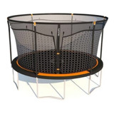 Trampolín Bounce Pro Tr-0178-168 Con Diámetro De 426 cm Con Largo De 273 cm, Color De La Lona Negro