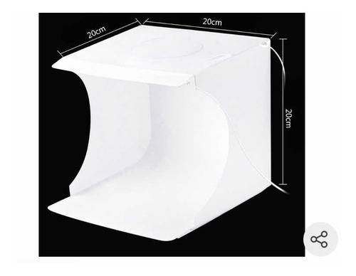 Caja De Luz Fotos Doble Led Fria 20x20cm