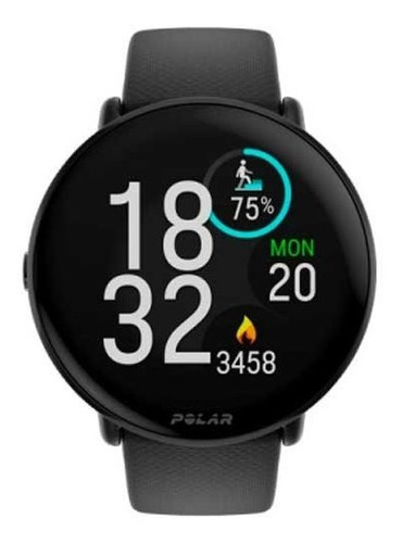 Relógio Smartwatch Polar Fitness Watch Ignite 3 Preto Cor Do Bisel Prata