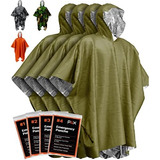 Poncho De Lluvia De Emergencia Forro De Manta De Mylar,...