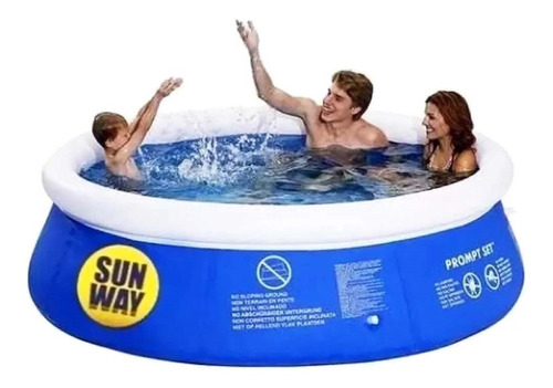 Piscina Inflável Redonda Sun Way Elp01002 2.4m X 63cm 2490l