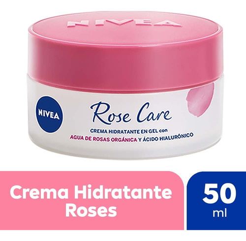 Crema Facial Hidratante En Gel Nivea Rose Care 50 Ml