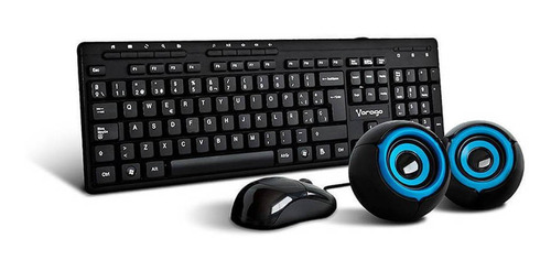 Kit 3 En 1 Teclado, Mouse Y Bocinas Alámbrico Vorago Kms-104