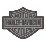 Patch Bordado Harley Davidson Logo 20x15cm Cinza  Hdm105