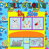 Adult Coloring Toy Store Stress Relief, Relaxation, Teddy Be