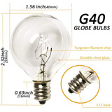 Bombillos Repuesto G40 Guirnalda Extensión Luces Pack X 5