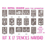 Kit Extra Grande Stencils Navidad 21x29 Cm Noreste Ideas