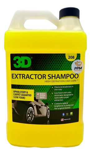 3d Extractor Shampoo 1 Gal. Para Maquina Inyeccion Succion