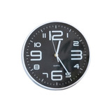 Reloj De Pared Analógico Blanco Con Negro 25 Cm Diam