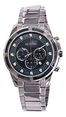 Reloj Hombre - 98d133 44 Mm Cronógrafo Diamante Gris Oscuro 