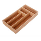 Organizador De Cajón Bandeja Para Cubiertos De Madera Bambú 