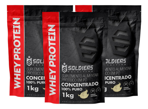 Whey Protein Concentrado 3kg - 100% Puro