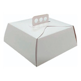 Caja Para Torta Blanca Lisa 27x27x10 - 50 Unidades