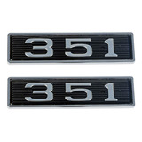 Par Emblemas 351 Toma De Aire Cofre Ford Mustang 69 70