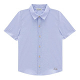 Camisa Azul Claro Social Masculina Infantil - Luc.boo