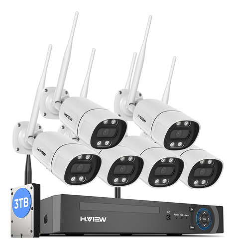 Kit 6 Cámaras De Seguridad Vigilancia Wifi 5mp Inalámbrico