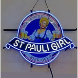 St Pauli Girl Real Glass Cerveza Hecha A Mano Bar Pub Fiesta