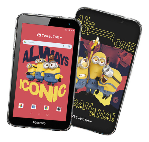 Tablet Positivo Twist Tab Minions + 64gb Wi-fi 7  - Preto