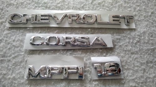 Kit Emblemas Corsa Chevrolet 1.6 Mpfi 4piezas Foto 5