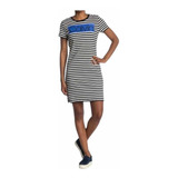 Calvin Klein Dress Stripes Rayado Logo Azul Sport Ck Deporti