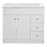 Mueble Vanitorio Lacado Blanco  120 X 47 Cm Completo