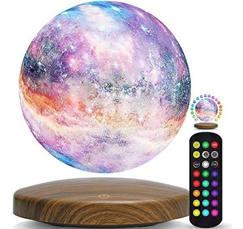 Lampara De Luna Levitante Galaxy, Dtoetkd 18 Colores 3d Luz