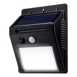 Lámpara Solar Gadnic Dlds12 Para Exterior Sensor De Movimiento Color Negro