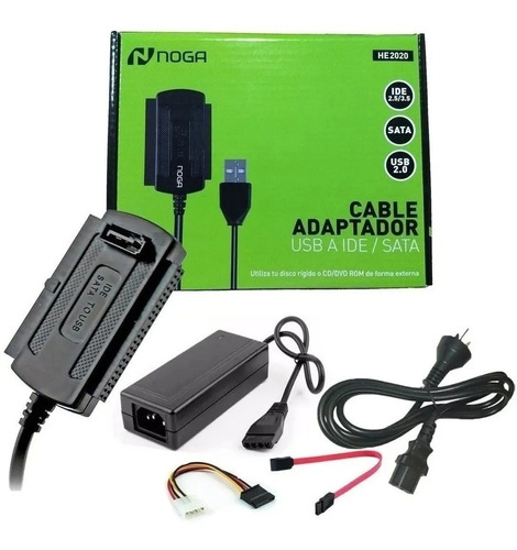 Adaptador Usb A Sata/ide, Fuente Y Cables Universal Noga 2.0