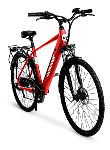 Bicicleta Eléctrica City Bike I Hombre Rojo Mate Aro 700cc