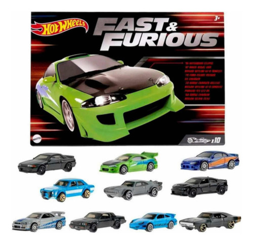 Hot Wheels Fast & Furious Pack 10  2 Autos Exclusivos Color Multicolor