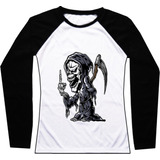 Buzo Calavera Cool Rock Metal Dama Raglan Bca Urbanoz