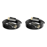 2 Cables De Fibra Óptica Displayport Dp1.4 Ultra H De 20 M/6