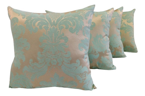 Kit 4 Capas De Almofadas Jacquard Arabesco Tiffany  45x45