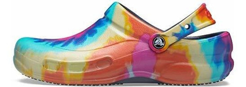 Crocs Bistro Graphic Zuecos Unisex Para Adultos, Tie Dye/azu