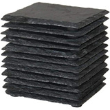 12 Pack 4 X 4 Inch Gorgeous Black Slate Stone Coasters Bu Aa