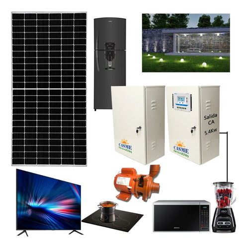 Kit Solar Autónomo Refrigerador Foco Tv Horno Estúfa 5760w