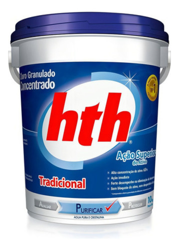 Cloro Hth Concentrado Tradicional 65% De Cloro Ativo 10kg